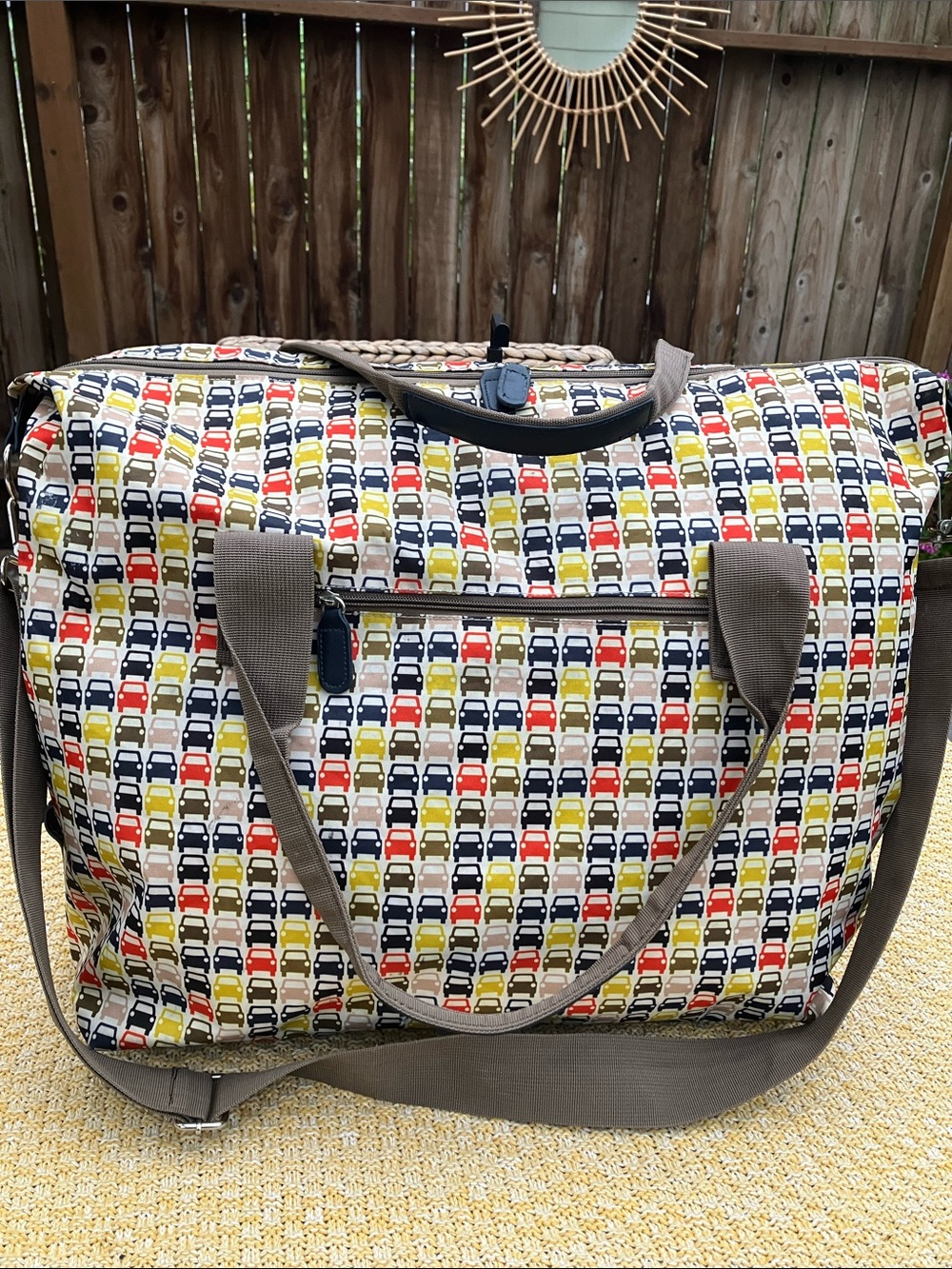 Orla Kiely Cars Print Large Tote Travel Bag